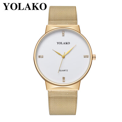 

Gobestart YOLAKO Mens Quartz Stainless Steel Band Newv Strap Watch Analog Wrist Watch