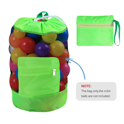 

Beach Mesh Bag Toy Tote Drawstring Beach Backpack For Travel Beach Waterpark Supermarket