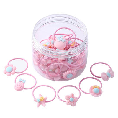 

40pcs Girls Cute Elastic Hair Bands Fashion Headwear Rubber Bands Headbands