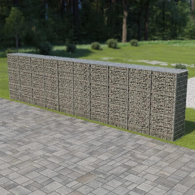 

Gabion Wall with Covers Galvanized Steel 236"x197"x59