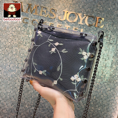 

On the new womens bag 2019 new summer chain shoulder jelly bag cute girl messenger bag