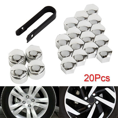 

New Hi-Q 20pcs Guard Against Theft Chrome Alloy Car Wheel Nut Bolt Covers Caps Universal For Any Car Anti-Theft Screw Cover