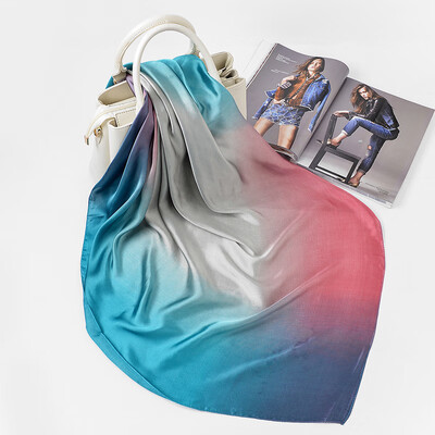 

2018 spring new large flower satin simulation silk ladies versatile square scarf ladies high-grade silk scarf fashion scarf batch