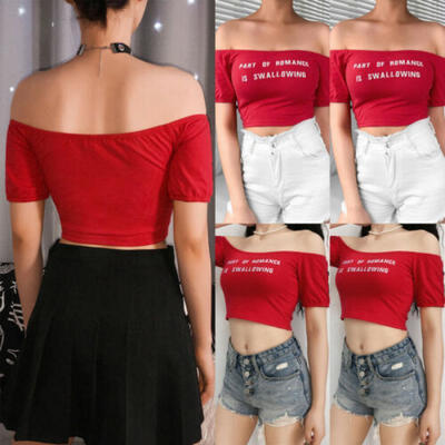 

Fashion Womens Casual Tank Top Blouse Ladies Slim Print Crop Top T-Shirt Cami