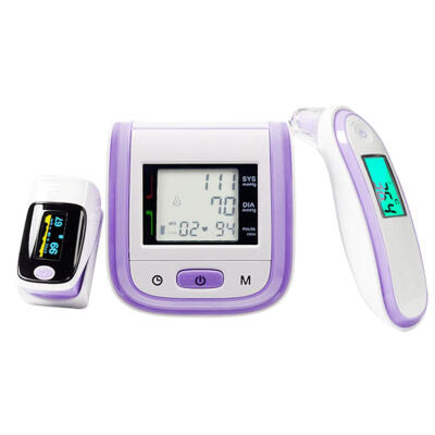 

3pcs Pulse Oximeters Blood Pressure Meter Thermometers Household Device