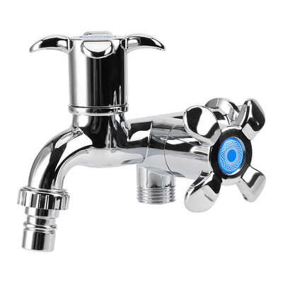

ABS Plastic Washing Machine Faucet Sink Basin Water Tap with Double Spout & Handle G12 Washing Machine Faucet Water Faucet