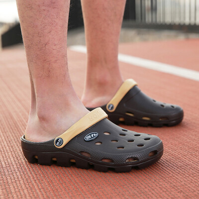 

Pull back Warrior sandals casual couple models breathable outdoor wild beach hole shoes 049 Bao blue 38