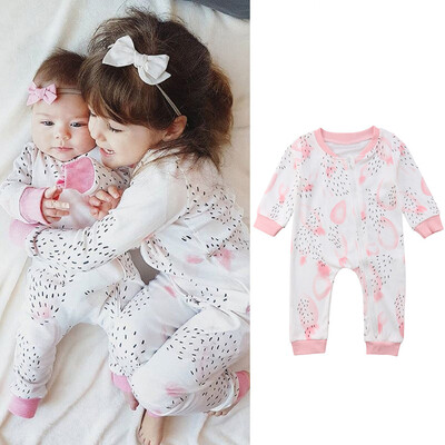 

Newborn Infant Baby Girl Long Sleeve Floral Romper Jumpsuit Clothes Outfits