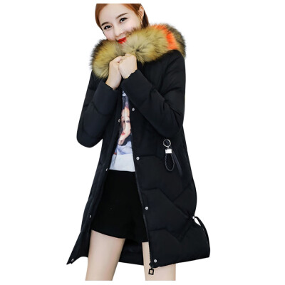 

Toponeto Fashion Women Winter Warm Cotton Hooded Winter Jacket Long-Sleeved Coat