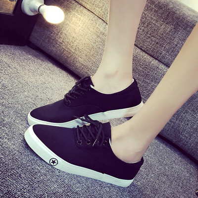 

2019 spring new Korean small white shoes womens shoes shoes flat-bottomed canvas shoes white skate shoes white skate shoes