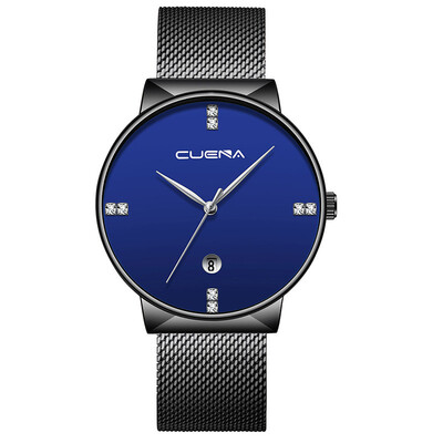

Gobestart Luxury Ultra Thin Clock Male Steel Strap Casual Quartz Watch Mens Wrist Watch