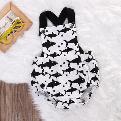 

Infant Toddler Baby Boy Girl Clothes Shark Romper Jumpsuit Bodysuit Outfits 0-6M