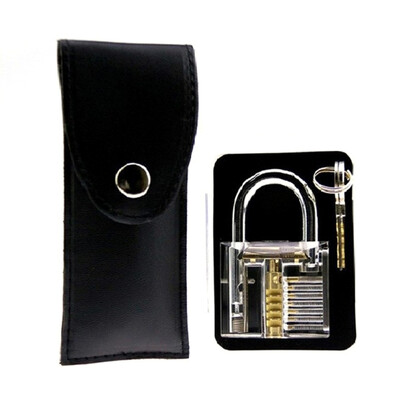 

Stainless Steel Pick Locks Tool Household Pick Locks Set With Key Puller Transparent Practice Padlock Portable Pick Locks Tool