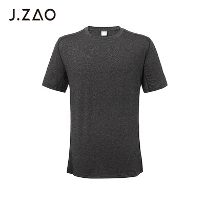 

Beijing Tokyo made JZAO mens sports short-sleeved T-shirt mesh breathable cool sports short-sleeved dark gray M