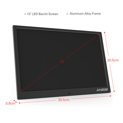 

Andoer 13inch LED Digital Photo Frame 1280 800 Resolution Support 1080P Video Random Play Aluminum Alloy with Remote Control Chr