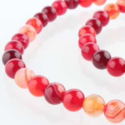

Natural Gemstone Agate Round Bead Strands Dyed DarkRed 6mm Hole 1mm about 63pcsstrand 1535"