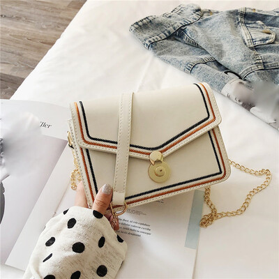 

Tailored Women Shoulder Small Square Bag Wild Chain Messenger Bag Fashion Simple Bag