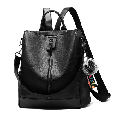 

British style shoulder bag female 2018 new wave Korean version of the black backpack large capacity travel bag bag retro handbag