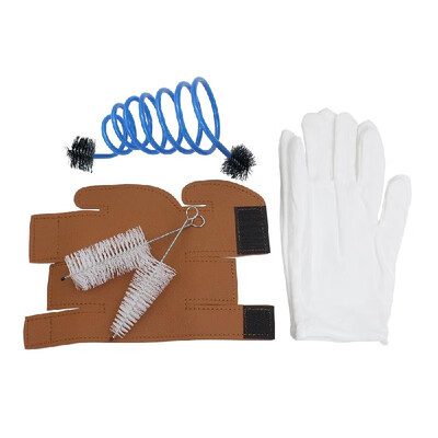 

3 in 1 Trumpet Accessory Gloves Cleaning Kit Protective Cover Case Synthetic Leather
