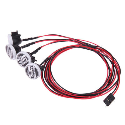 

4pcs RC Car Round LED Light with Cover Vehicle Lamp Part for 110 Traxxas