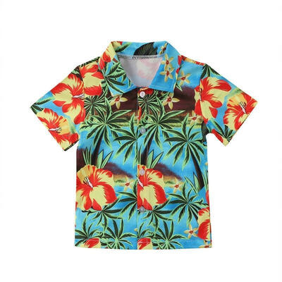 

Hawaiian Hawaiin Shirts Toddler Baby Boy Holiday Summer Shirt Beachwear Casual