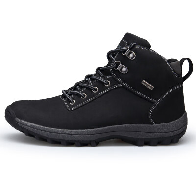 

Mens snow boots winter plus velvet warm cotton shoes outdoor hiking shoes mens non-slip wear walking shoes