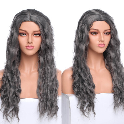 

Long Curly Synthetic Wig with Bangs Hair Wigs Heat Resistant Full Wig Full Head for Women