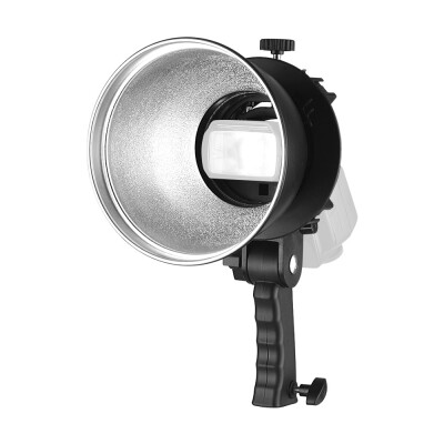 

Handheld -Type Flash Bracket Holder7 Inch 65 Degree Standard Reflector Diffuser Shade Lamp Shade with Bowens Mount for Speedlite