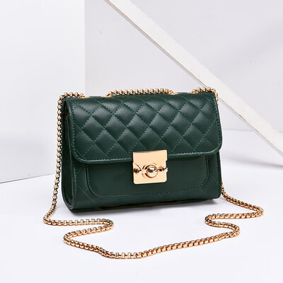 

Diamond embossed small fragrance temperament female bag summer chain shoulder diagonal package Korean version of the light luxury small square package