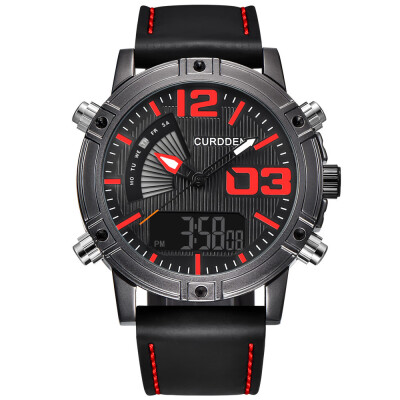

Gobestart Mens Sports Watches LED Military Leather Analog Quartz Wristwatc Gift