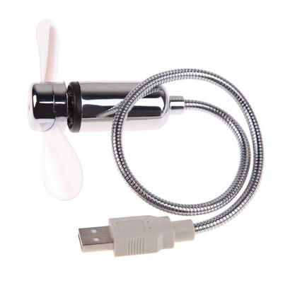 

USB Mini Flexible Time Clock Fan with LED Light - Cool Gadget Adjustable