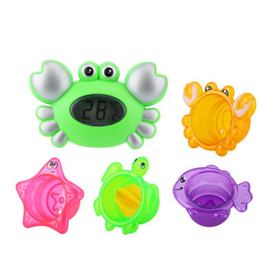 

Greensen Infant Baby Cute Crab Thermometer Bath Floating Toy Set Safety Temperature
