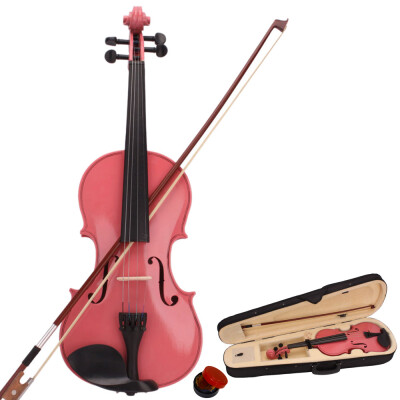 

Ktaxon New 14 Acoustic Violin Case Bow Rosin Pink