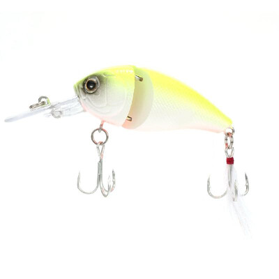 

85cm 15g 2-Jointed Fishing Life-like Hard Lure Chubby Fatty Crank Bait Tackle with Treble Hooks Feather