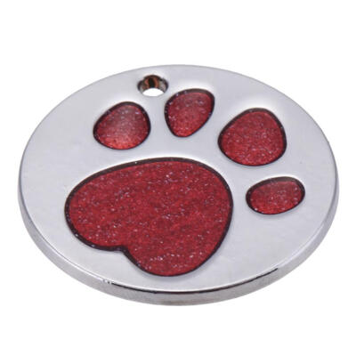 

Pet Cat Dog ID Tags Customized Personalized Round Feet Shaped Alloy Dog Tag