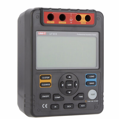 

UNI-T UT513 1000V 5000V Insulation Resistance Tester Megger insulation tester Data Storage Analog Bar Graph DAR USB Data