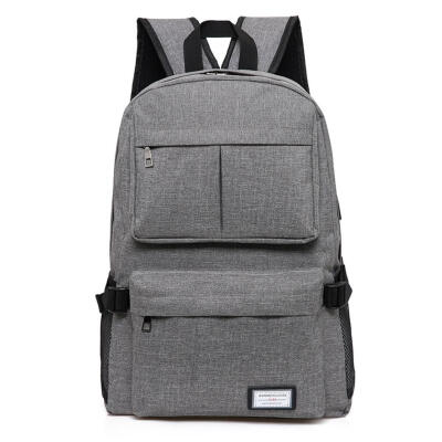 

USB Unisex Book Bag for School Backpack Men Casual Laptop Rucksack Daypack