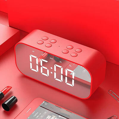 

Bluetooth Speaker With Alarm Clock Mirror LED Display TF Card Slot