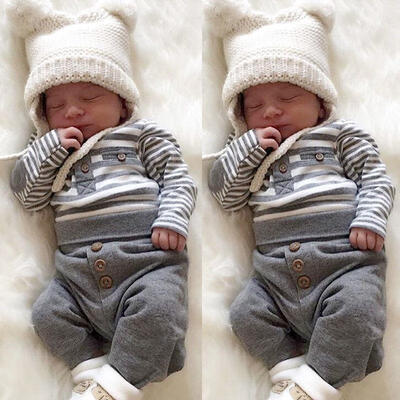 

Newborn Baby Girls Boys Casual Tops T-shirt Pants Outfits Set Clothes