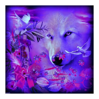 

5D DIY Full Drill Diamond Painting Wolf Cross Stitch Embroidery Mosaic Kit