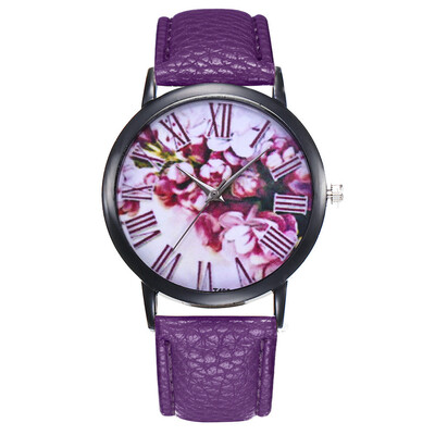 

Womens Watch Printed Flower Print Analog Alloy Watches Causal Quartz Analog Wristwatch relogio masculino Dropshipping &Ff