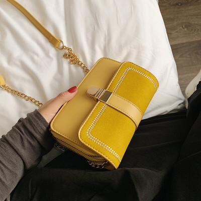 

New matte small bag female 2019 new wave Korean version of the wild single shoulder slung ins fashion chain small square bag