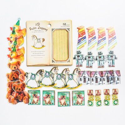 

Japanese Vintage Cat Cute Diary Journal Paper Flower Stickers Flakes Scrapbooking Stationery Teacher School Supplies