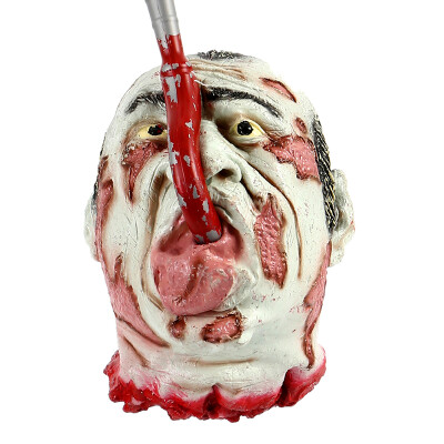 

Halloween Party Hanging Scary Haunted Horror Zombie Head Shop Display Decor Prop