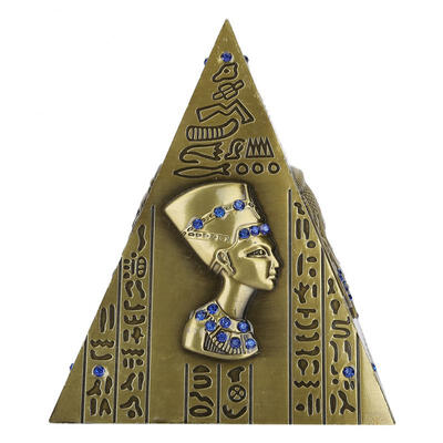 

Greensen Egyptian Pyramid Model Electroplating Delicate Tourist Souvenir Money Box Bronze Medium