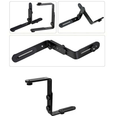 

Andoer Double Dual  Shaped Speedlite Camera LED Flash Photography Light Bracket Holder for SLR Camera 14" Screw Tripod