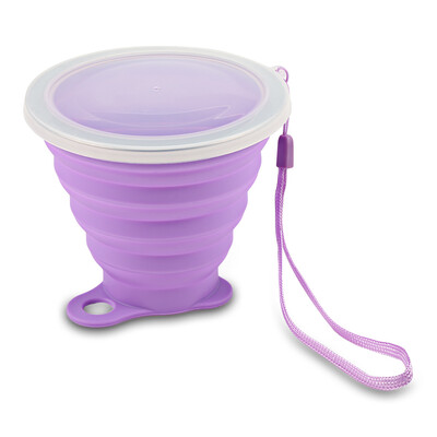 

Silica Gel 270ML Folding Water Cup Heat Resistance with Cover Strap