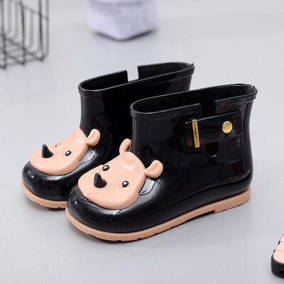 

Children Kids Baby Boy Girls Jelly Cute Rain Shoes Waterproof Buckle Ankle Boots