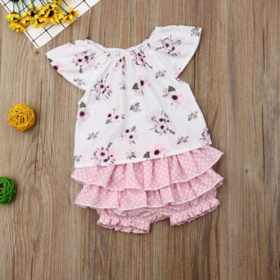 

US Stock Newborn Baby Kids Girls Infant Clothes Tops Tutu Shorts Pants Outfits