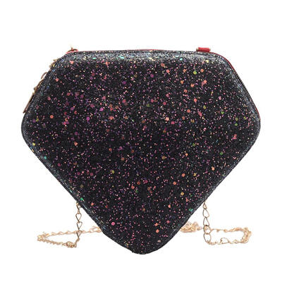 

Creative Diamond Shaped Shoulder Bag Sequins Women Chain Crossbody Bags